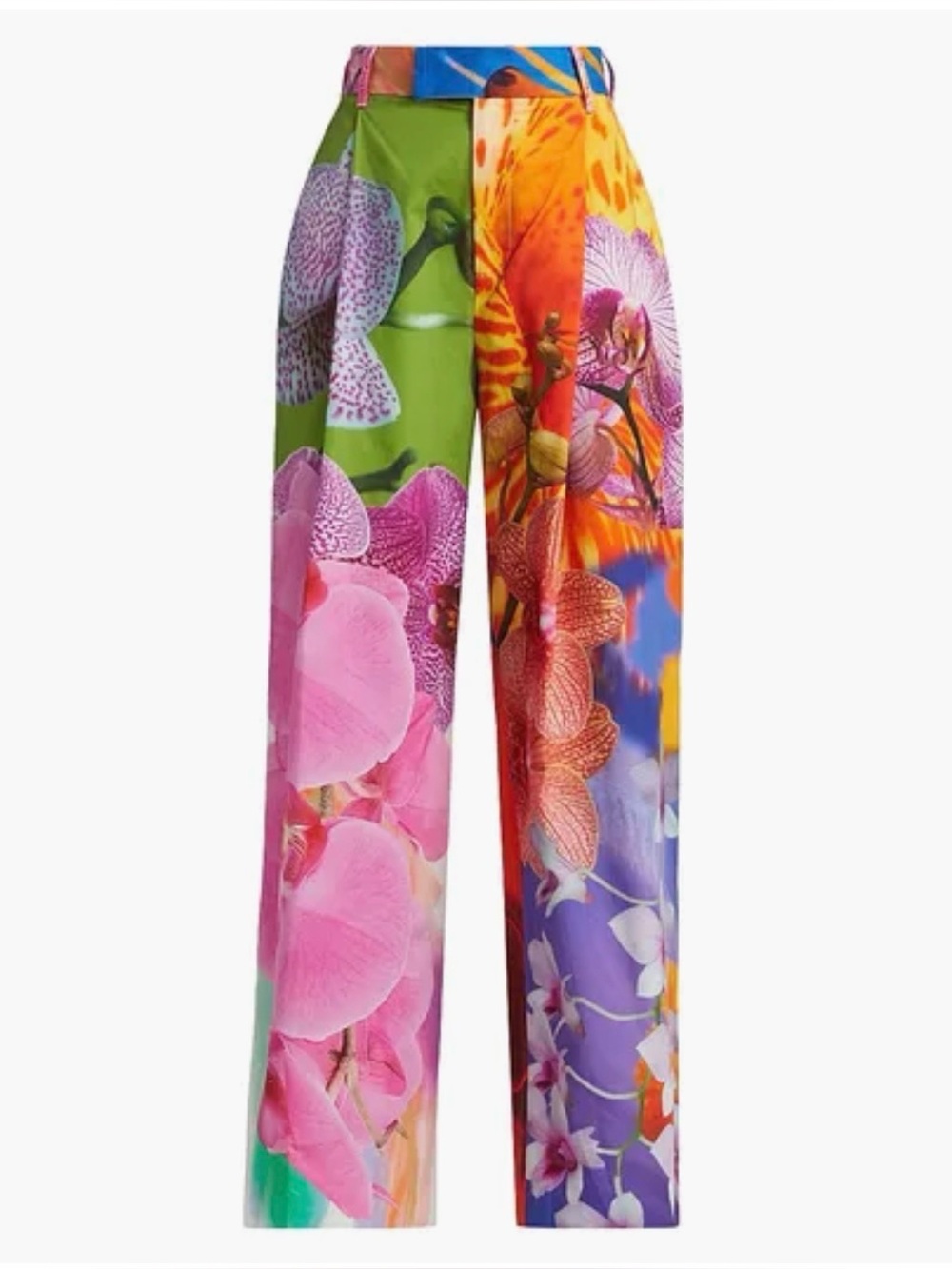 BRUCE GLEN Orchid Floral High Waist Fun Party Dress Wide Leg Pant Trousers 29 M